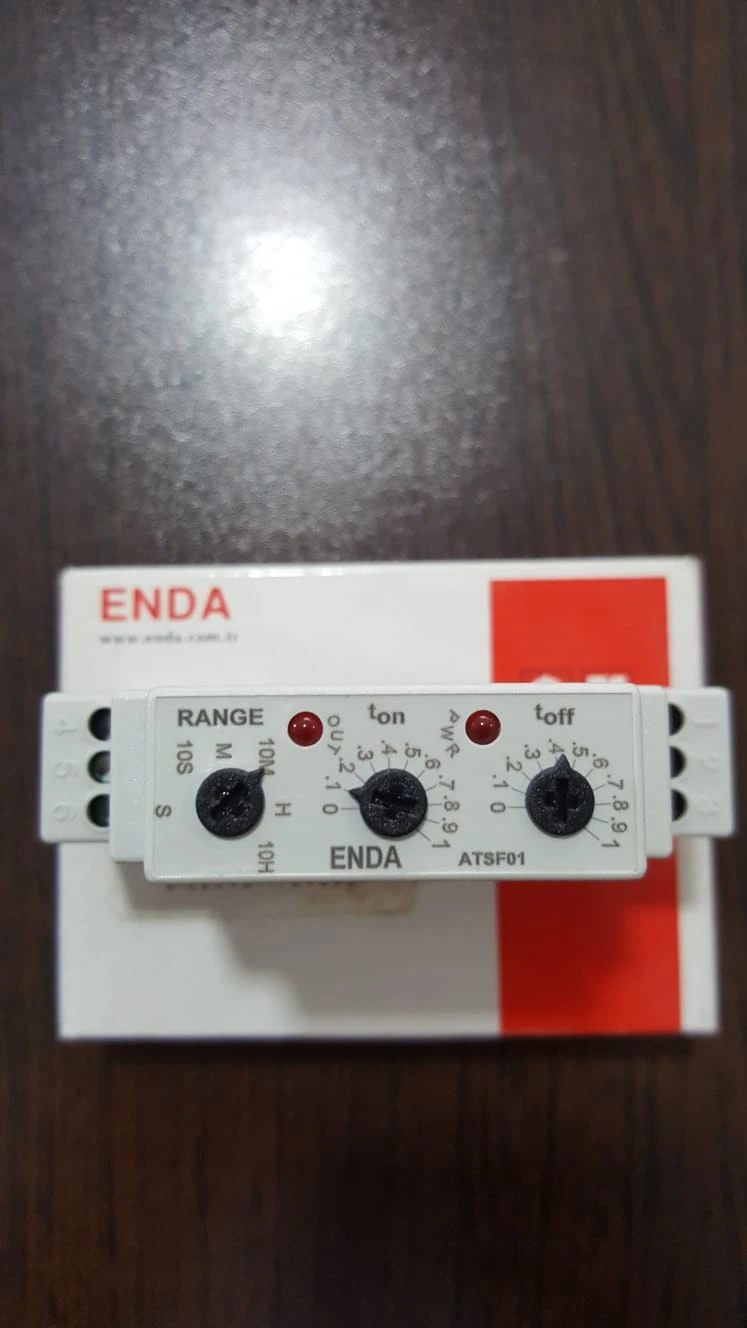 ENDA ATSF01-UV 90-250V AC Ray Tipi Flaşör Analog Zaman Rölesi