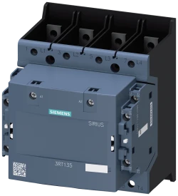 Siemens-3RT1355-6AP36  AC-1, 200 A/400 V/40 °C, S6, 4 kutuplu, 100-250 V AC/DC, 2 NO+2 NK, Bağlantı rayı/ vidalı terminal Kontaktör