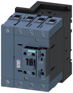 Siemens-3RT2348-1AP00  AC-1, 160 A/400 V/40 °C, S3, 4 kutuplu, 230 V AC/50 Hz, 1 NO+1 NK, vidalı terminal Kontaktör