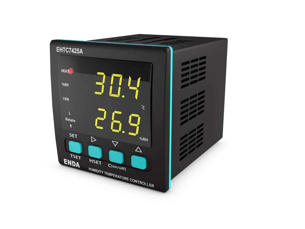 ENDA EHTC7425A-230VAC-AS-RS Dijital Nem ve Sıcaklık Kontrol cihazı