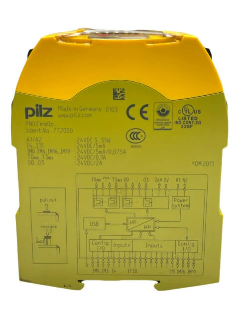PİLZ-772000 PNOZmulti Mini Serisi Emniyet Kontrol Ünitesi (Safety Controller), 20 Girişli, 4 Çıkışlı, 24 VDC