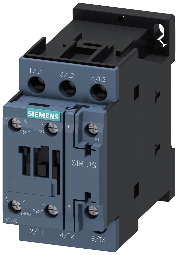 Siemens-3RT2023-1AP00  AC-3 9 A, 4 kW / 400 V 1 NA + 1 NK, 230 V AC, 50 Hz 3 kutuplu, Boyut S0 vidalı terminal Kontaktör