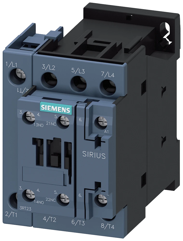Siemens-3RT2327-1AP00  AC-1, 50 A/400 V/40 °C, S0, 4 kutuplu, 230 V AC/50 Hz, 1 NO+1 NK, vidalı terminal Kontaktör